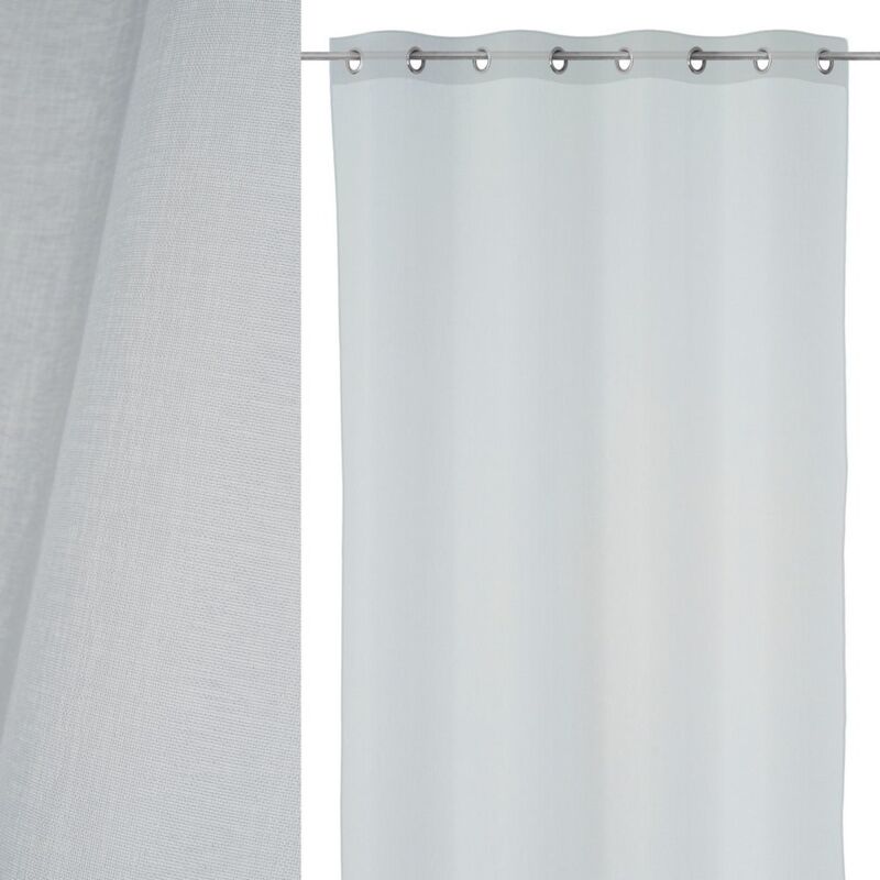 

Visillo liso gris claro de poliéster de 140x260 cm