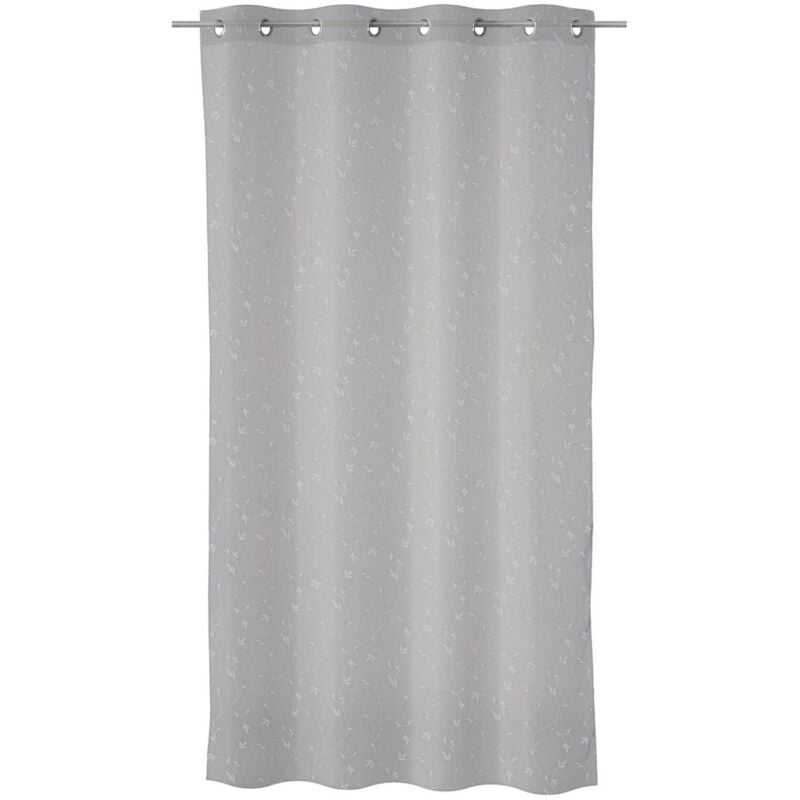

Lolahome - Visillo ramas gris de poliéster de 140x260 cm