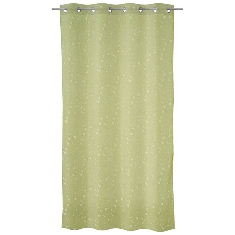 

Lolahome - Visillo ramas verde de poliéster de 140x260 cm