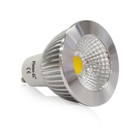 Vision-El – Ampoule spot LED GU10 5W – 440 lumens – Blanc chaud 3000K – Angle d'ouverture 80° – Durée de vie 30.000H