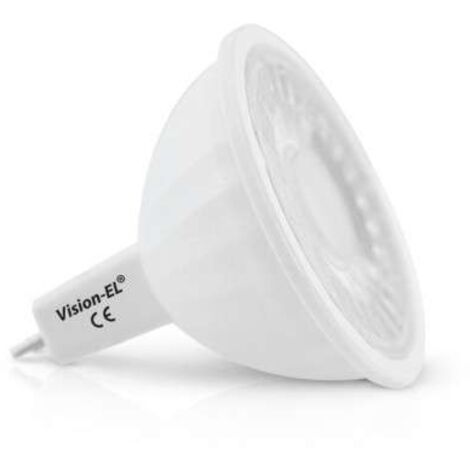 Vision-El – Ampoule spot LED GU3.5 6W – Lumière blanc neutre 4000K – Angle 38° pour éclairage focalisé – 420 lumens – Installation facile