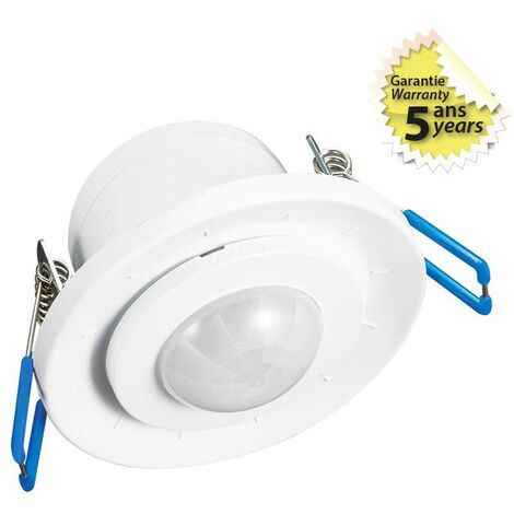 Vision-El – Détecteur de mouvement infrarouge encastrable – Angle de détection 360° – Portée 4 à 8 mètres – Installation plafond discrète