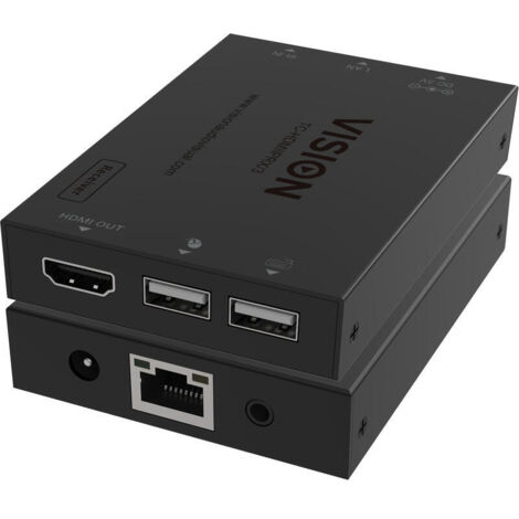 Vision HDMI-over-IP Transmitter Transmisor de señales AV Negro