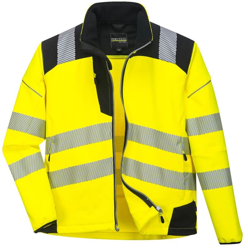 Giacca Ad Alta Visibilità In Softshell Vision Gialla Giallo-Navy 2XL