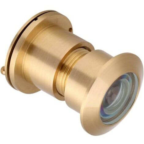 Visionneuse de Porte de 28 mm à Grand Angle de Vision avec Couvercle de confidentialité Robuste Accessoires de Porte antivol en cuivre Pur et Verre Optique (Or)