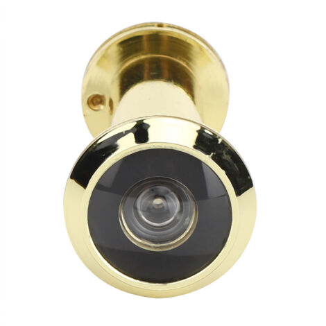 Visionneuse de porte de sécurité antivol à angle de vision de 220 degrés avec couverture arrière pour un usage domestique (or)