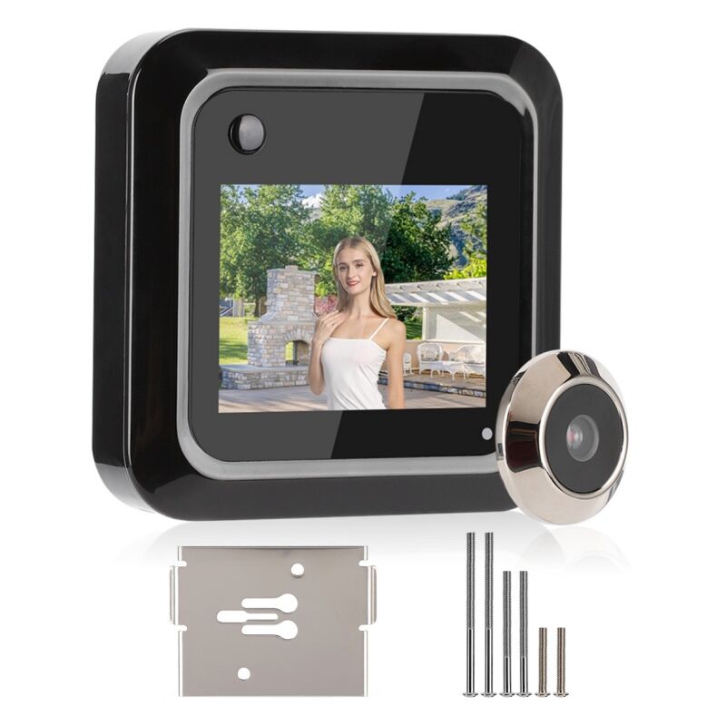 Eosnow - Visionneuse de porte intelligente 2,4 pouces, écran lcd tft, caméra grand Angle 0,3mp 95 °, enregistrement de photos