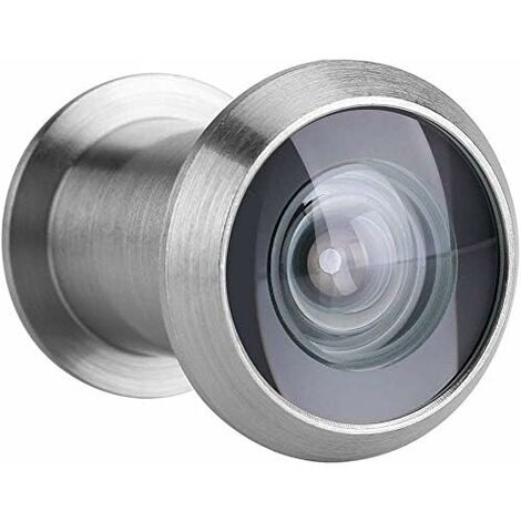 Visionneuse de Porte Judas pour Porte D'entrée Sécurité Grand Angle de 200 Degrés avec Cache de Protection de Haute Résistance(Brushed Silver)