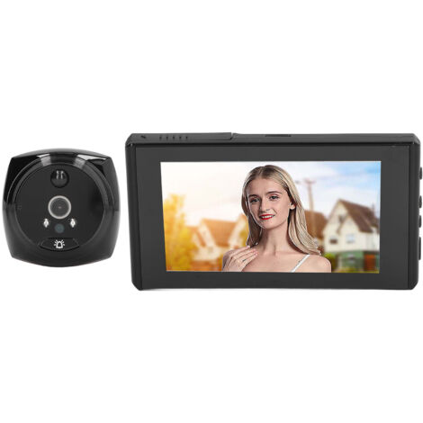 Visionneuse vidéo de porte 4,5 pouces HD Vision nocturne caméra numérique intelligente sonnette judas
