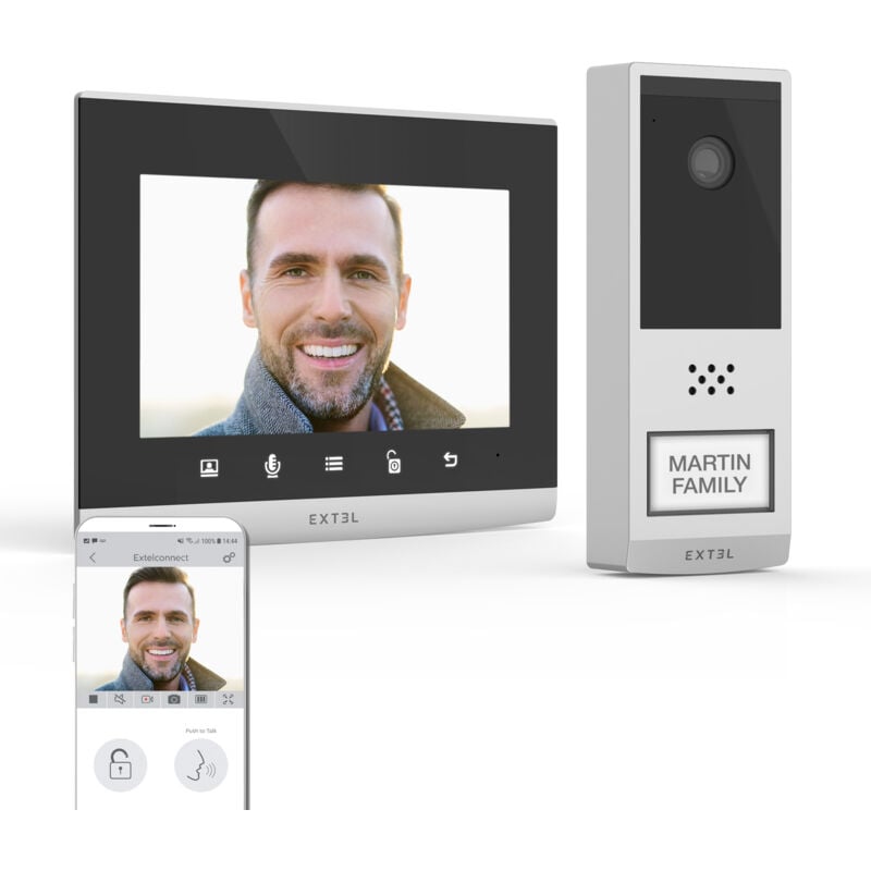 Visiophone connecté - sans fil, longue portée 350 mètres - Wave 2 Extel 720321
