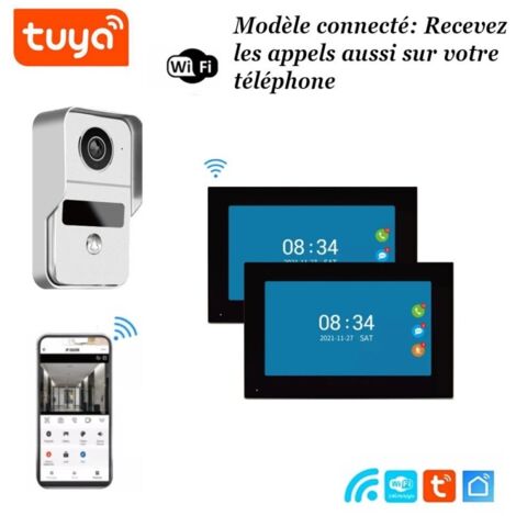 Visiophone connecté wifi pour maison à étages avec 2 écrans