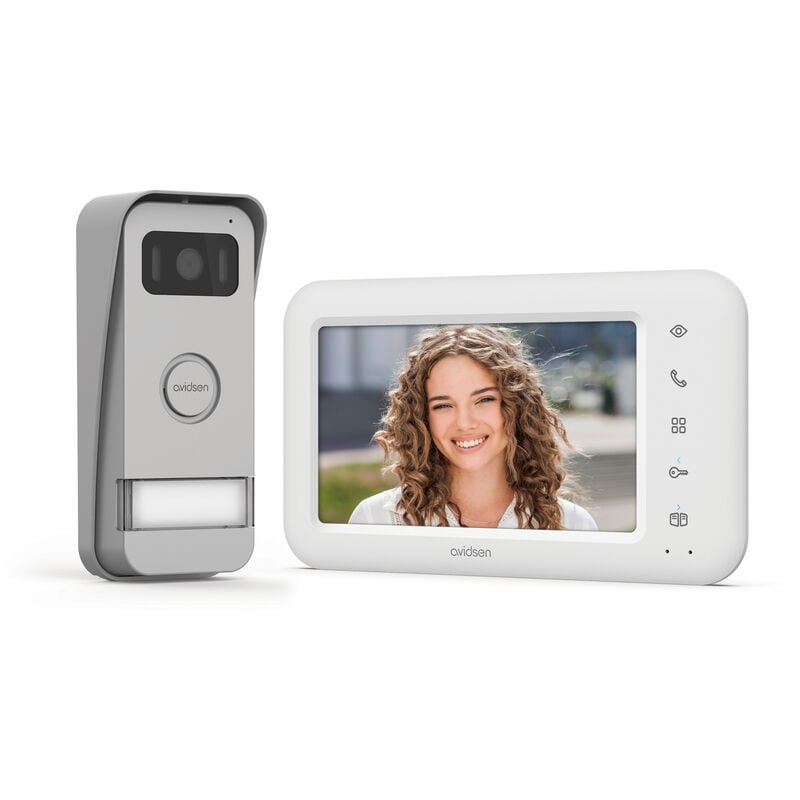 Avidsen - Visiophone couleur 2 fils éco-conçu double commande Elia 112290 -