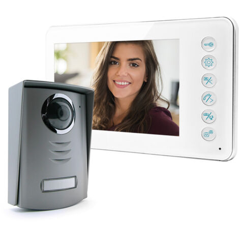 Visiophone filaire Avidsen YLVA - moniteur de 18cm Blanc - Blanc
