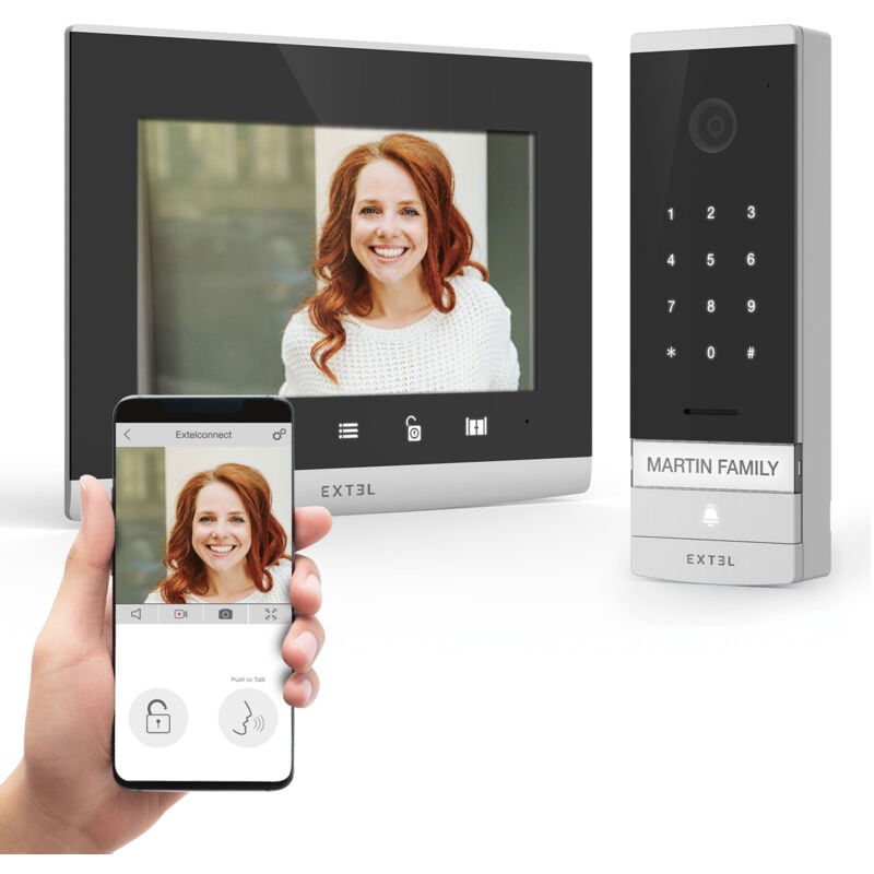 Extel - Visiophone filaire et connecté avec digicode intégré Code Connect - 720320
