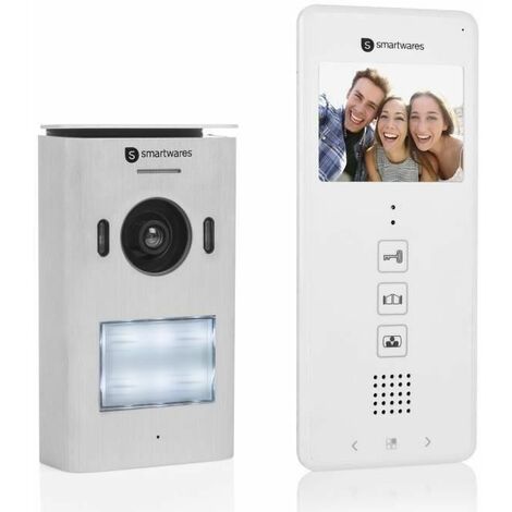 Smartwares Système Interphone Vidéo 4 Appartements 20,5x8,6x2,1cm Multi-modèle