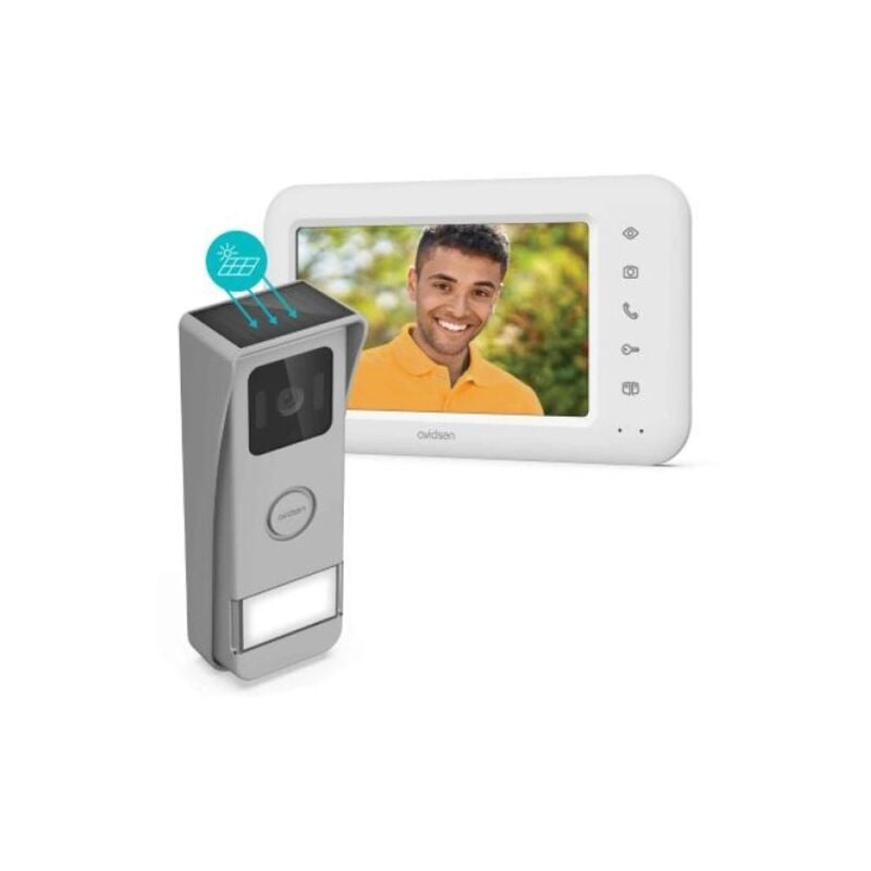 Elia solar wave station de porte vidéo sans fil alimentée par l'énergie solaire max 200m 7 inch - 112296 - Avidsen