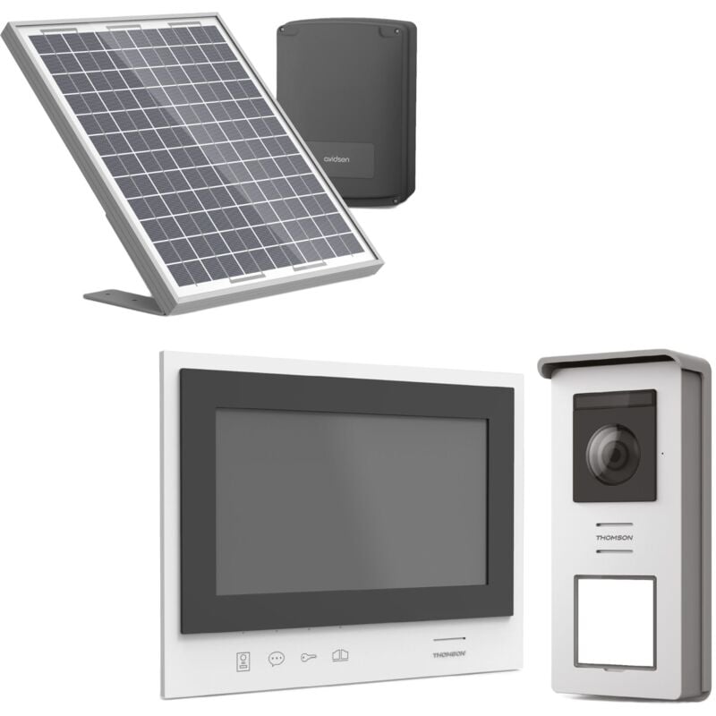 Visiophone Solaire et sans fil simple à installer avec écran nomade Thomson Air