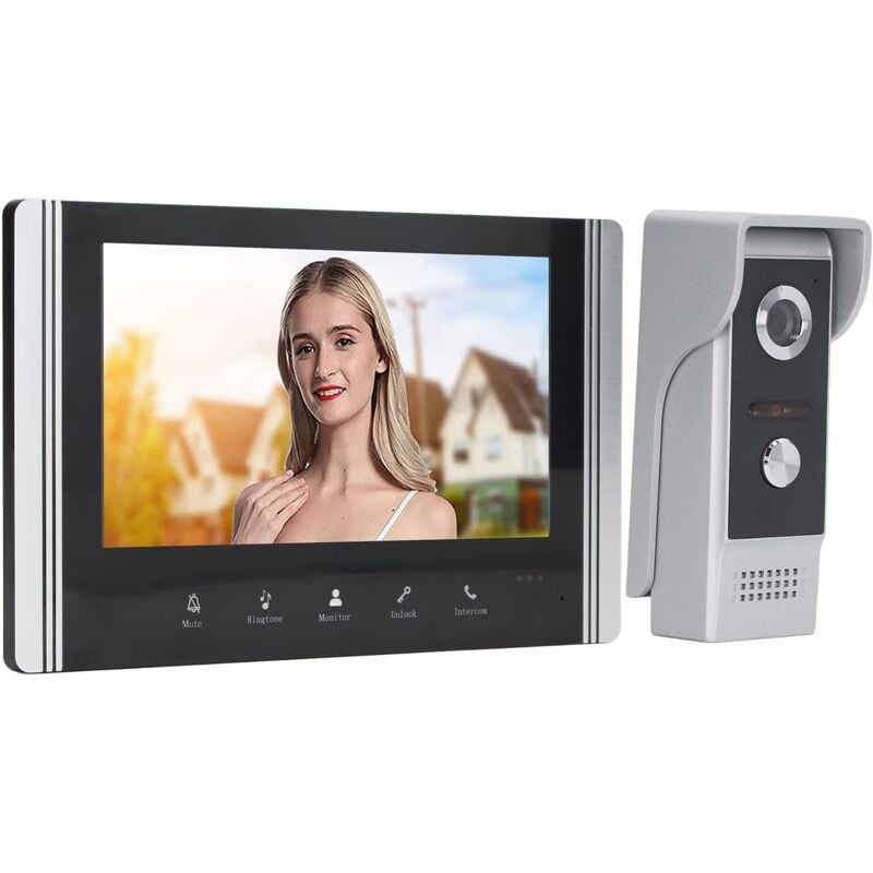 Visiophone tactile Système D'interphone Vidéo Filaire avec Caméra hd 7 Pouces WiFi Smart Visual Phone Kits de Visiophone, Système D'interphone Vidéo