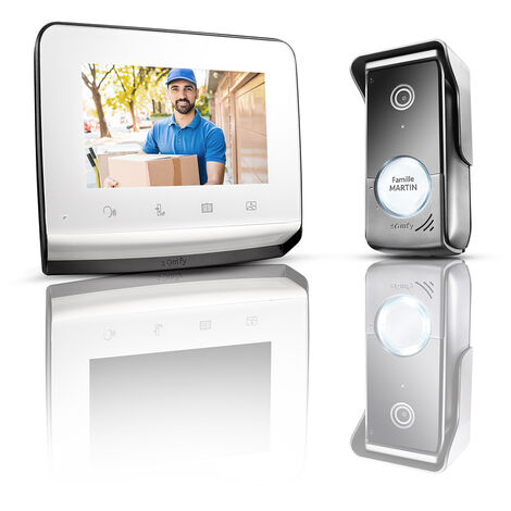 Visiophone V®350 avec écran 7 pouces, vision nocturne et mémoire d'images - Somfy 1870996