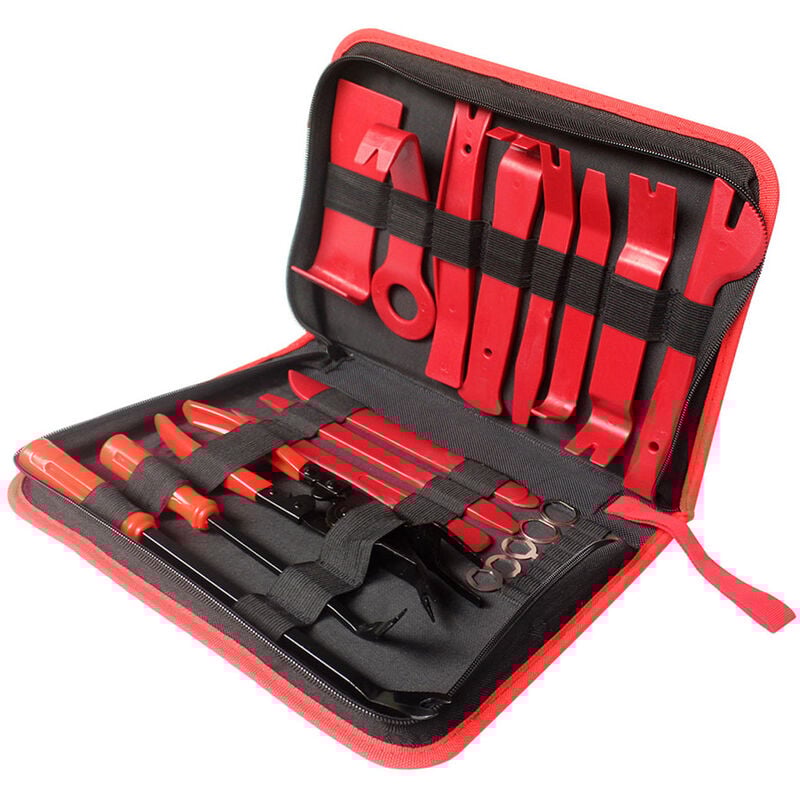 

19 Uds Kit de herramientas de eliminacion de molduras Auto Car Audio Radio Panel de puerta Clip alicates removedor de sujetadores herramienta de mano