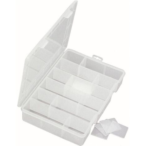 VISO O300 BOITE PLASTIQUE TRANSPARENT 12 SÉPARATEURS AMOVIBLES