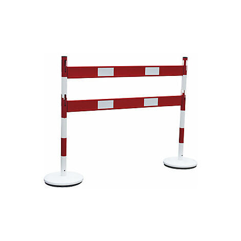 VISO  Set di paletti di sbarramento con barre  2 paletti  2