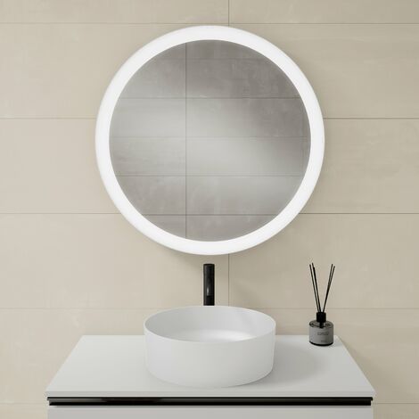 Espejo led baño redondo retroiluminado BETA - CRISTALED Medida