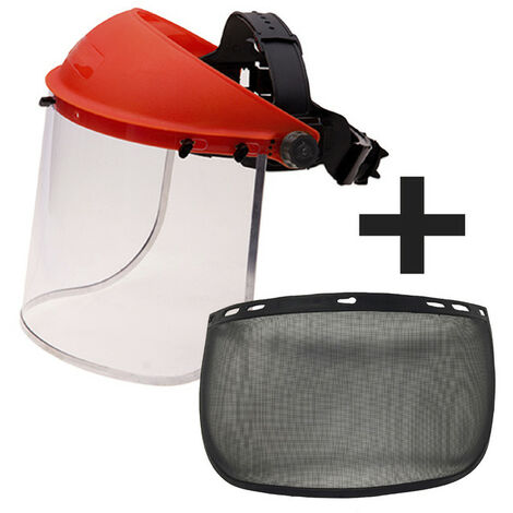 Visor con pantalla plástico y metálica - Pack 10 uds