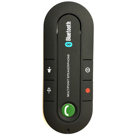 Visor SpeakerphoneKit de manos libres Bluetooth para coche para smartphone compatible (negro)-,