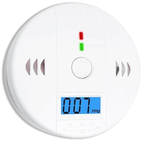 VisorTech CO-Sensor: Digitaler Kohlenmonoxidmelder, LCD-Bildschirm, 85 dB Alarm, EN 50291 (CO-Warngerät, Kohlenmonoxid-Alarmmelder, Statusanzeige)