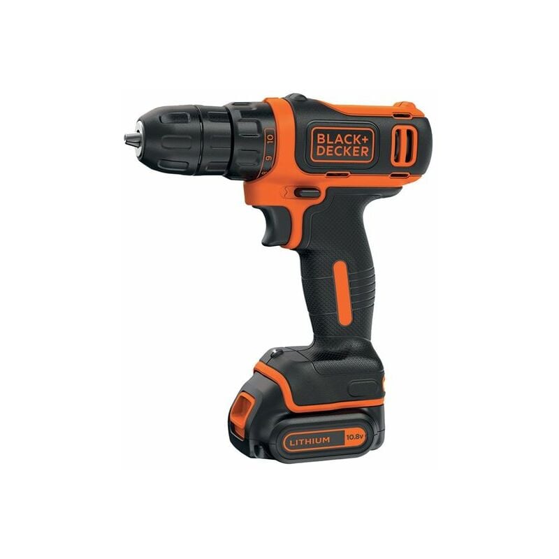 Black&decker - black+decker Perceuse-visseuse sans fil - 12 v - 1,5 Ah - Moteur ultra compact - 2 batterie, en coffret BDCDD12K1B-QW