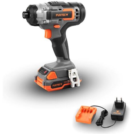 Visseuse à choc sans fil 20V - FUXTEC - FX-E1IS20 SET avec 1 x batterie 2Ah, 1 x chargeur 1A