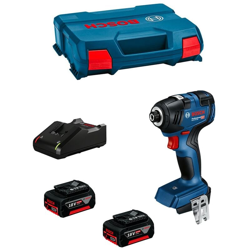 Bosch - Visseuse à Chocs gdr 18V-200 (2 x 4,0 Ah GAL18V-40 L-Case)