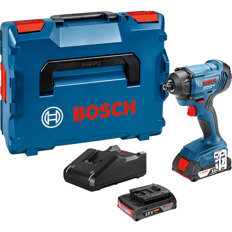 Visseuse à choc 18V GDR 18V-160 + 2 batteries 2Ah + chargeur rapide + coffret L-BOXX - BOSCH - 06019G5100