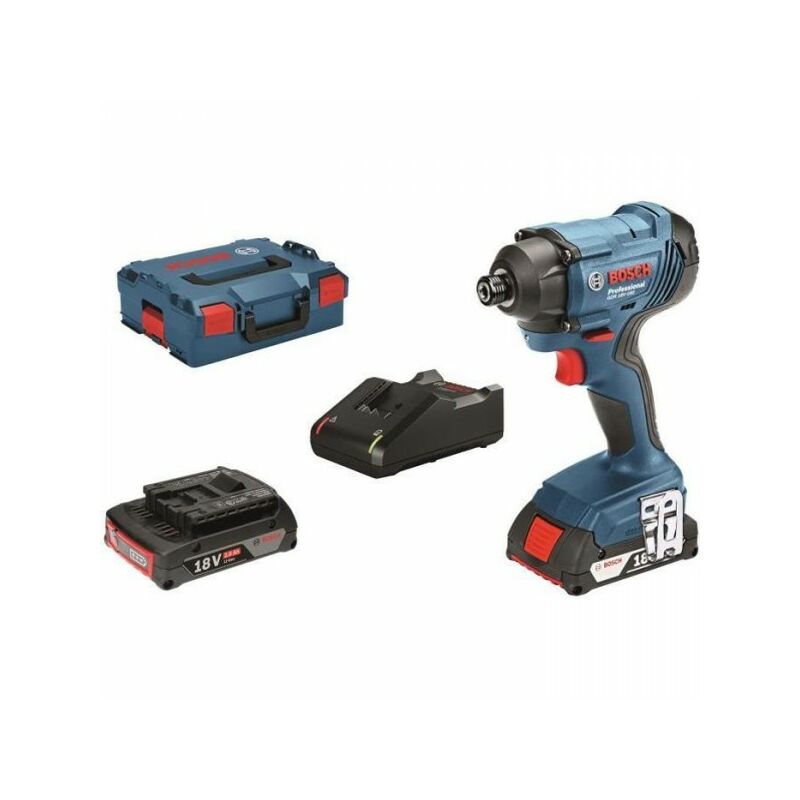 Visseuse a chocs Bosch Professional gdr 18V-160 + 2 batteries 2,0Ah + l-boxx - 06019G5100