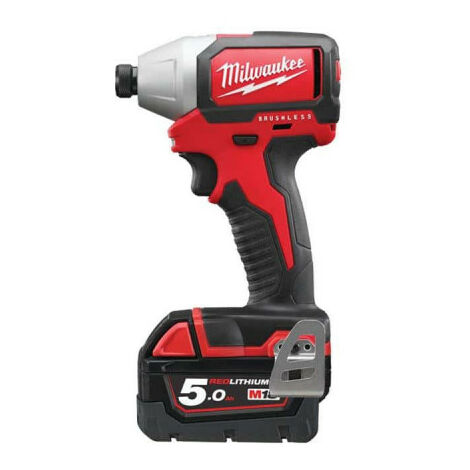 Visseuse à chocs compacte MILWAUKEE M18 Brushless BLID-502C - 2 batteries 18V 5.0Ah - 1 chargeur M12-18FC 4933448457