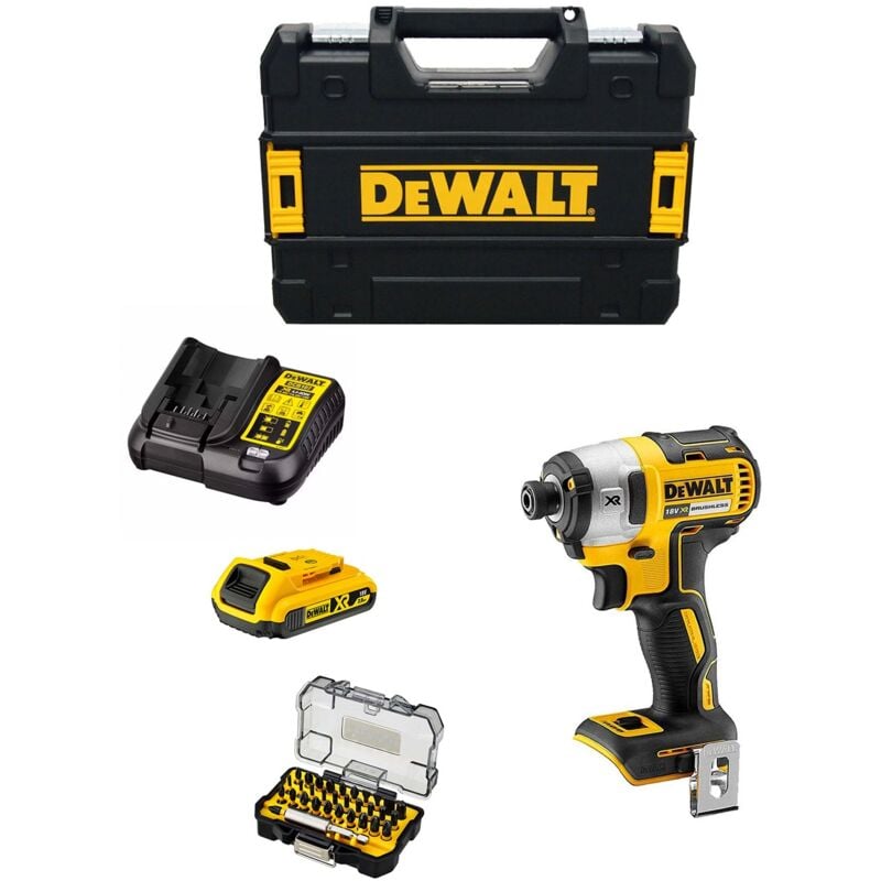 Visseuse à Chocs Dewalt DCF887D1T (1 x 2,0 Ah DCB107 tstak ii) Jeu de 32 embouts de vissage Impact Torsion