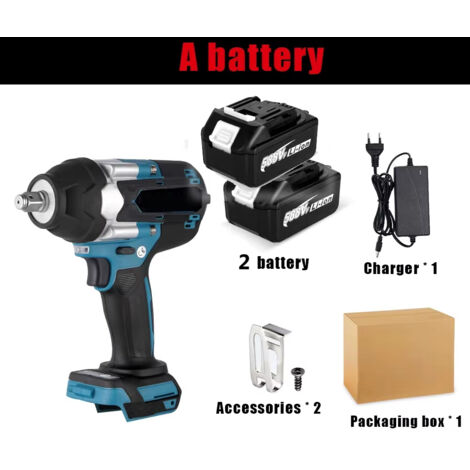 Visseuse à chocs haute performance – Couple 1800 Nm – Sans balais – 2 accus – Compatible Makita