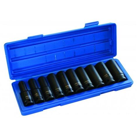 Visseuse à percussion 1/2"- 10 pièces-visseuse à percussion à air comprimé schlagnuss schlagschraubernuss krafteinsatz vigueur douilles clé à douille utilisation werkzeug gorge à billes