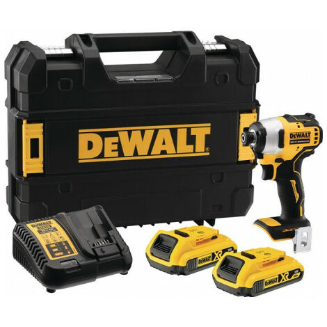 Dewalt dcf885m2 20v max xr 1/4 kit de visseuse à chocs sans fil