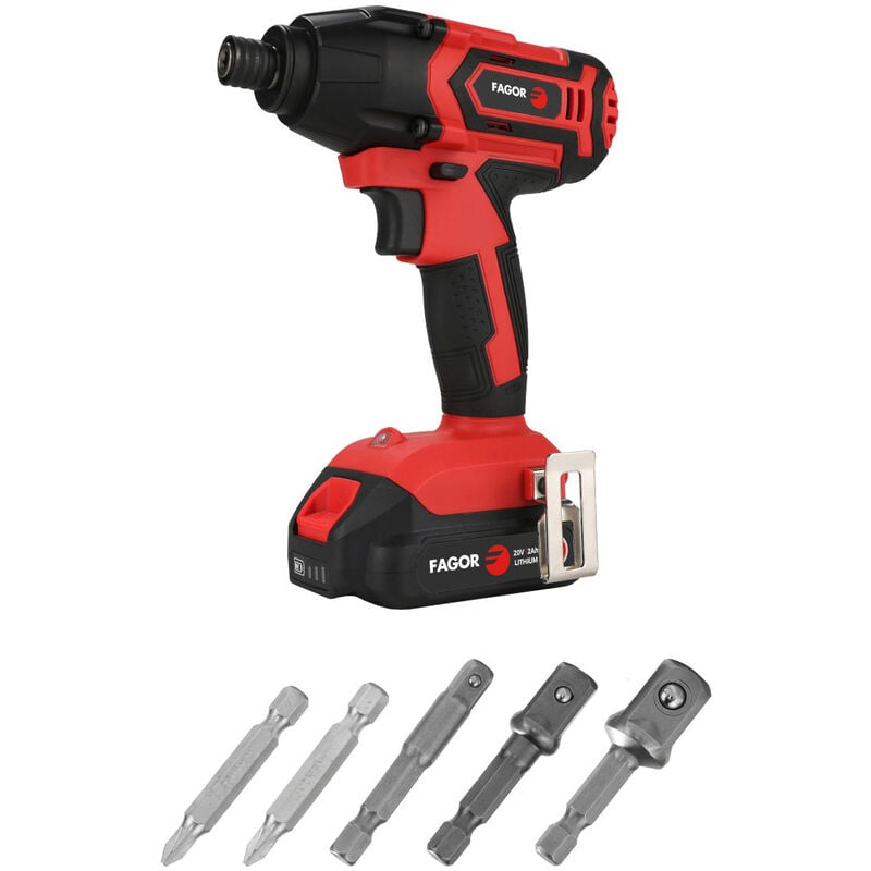 Visseuse à choc sans fil 20v couple puissant de 180nm avec une batterie 2.0 ah Fagor fgvc18