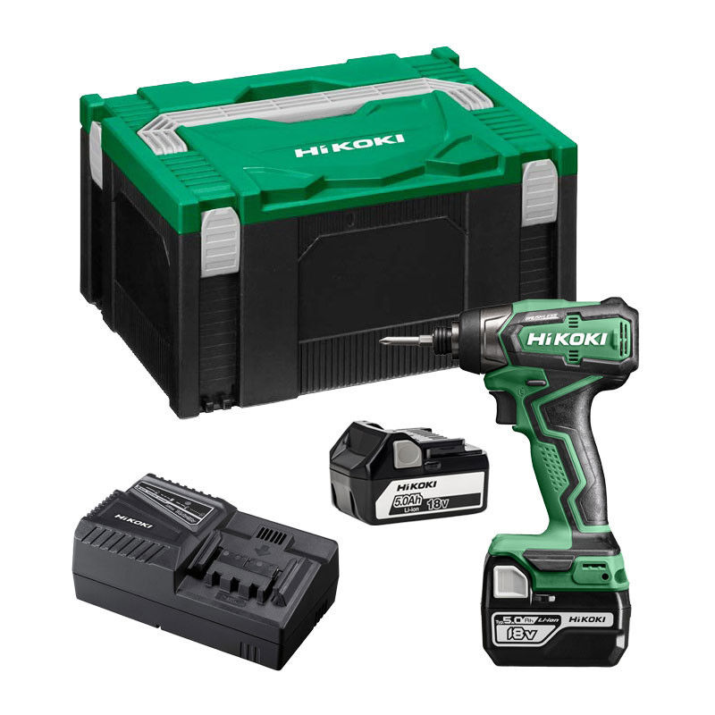 Hitachi - Visseuse à chocs 18V 1/4' 140 Nm (2x5,0 Ah) en Hitcase - hikoki WH18DDWPZ