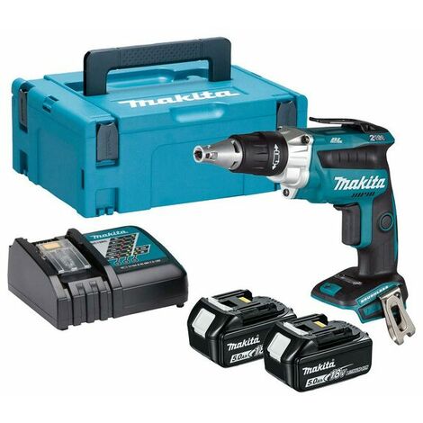 Makita Dfs250rtj Visseuse Plaque De Platre 18v Li Ion 2x Batterie 5 0ah Dans Makpac