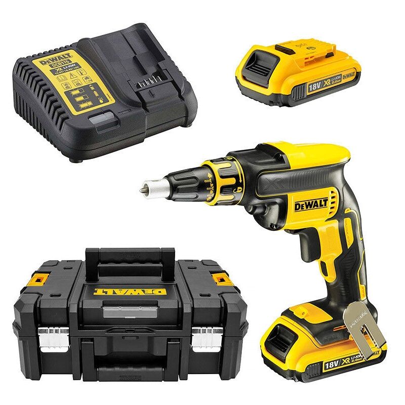 Visseuse Plaques De Platres Dewalt 18v 2 0ah 2 Batteries Chargeur Dcf620d2