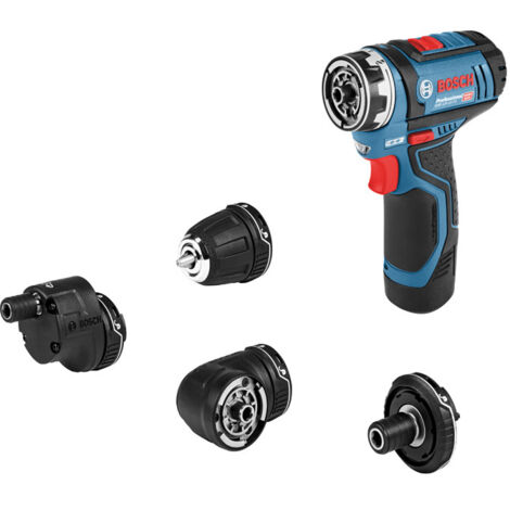 Visseuse sans fil Bosch Professional 12 V, 1 tête FlexiClick, sans batterie, en coffret L, bleu, FlexiClick, 30 Nm