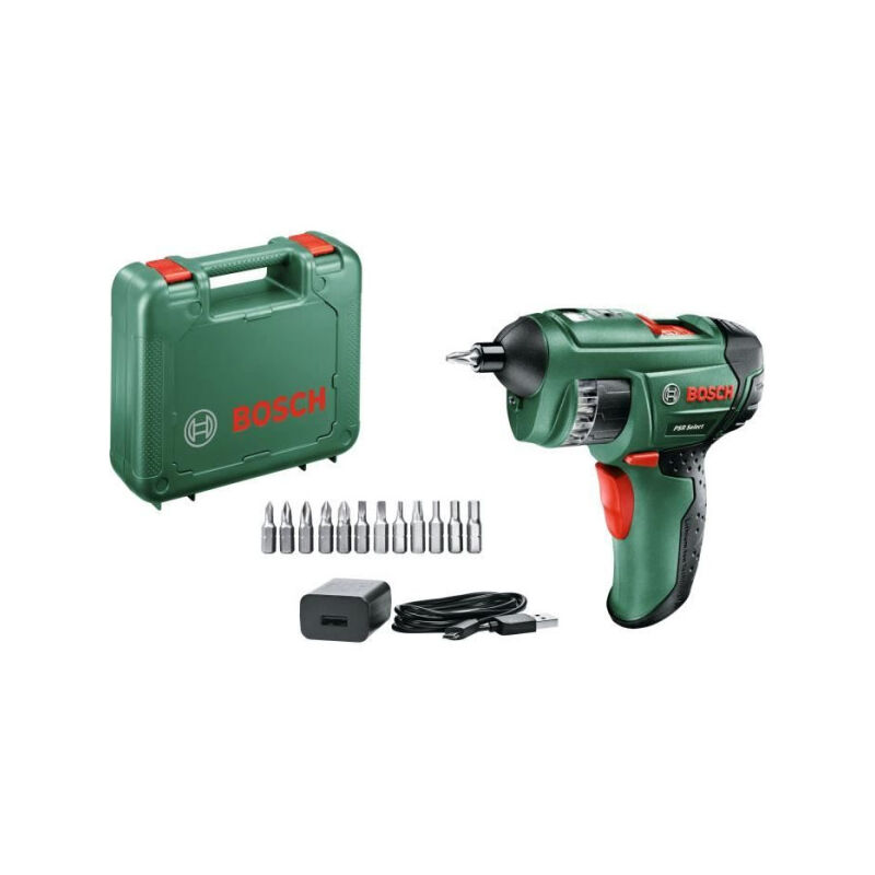 Visseuse sans fil Bosch psr Select (Batterie 3,6V - 1,5Ah intégrée avec chargement Micro usb)