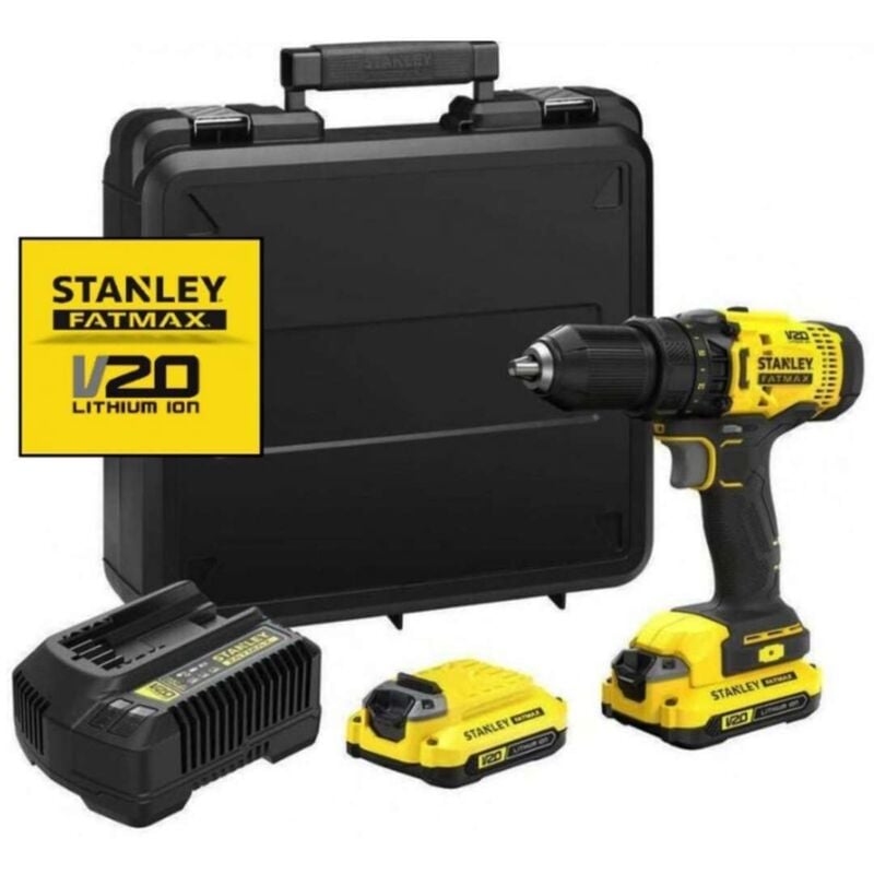 Stanley - Perceuse sans fil Sfmcd700C2K-Qw 18V - 1,5 Ah Lithium fatmax
