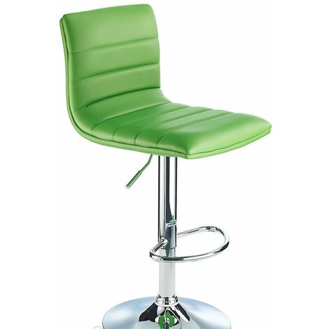 Vista Breakfast Bar Stool Green Padded Seat Height Adjustable