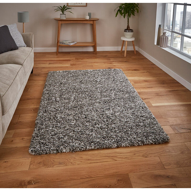 Think Rugs - Vista - Plain 3547 Silver 240cm x 340cm - Grey