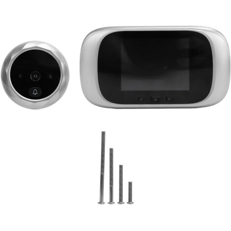 Visual Door Viewer Door Smart Peephole Camera Doorbell with 2.8 Inch LCD Display Infrared Night Visual Photo Taking for Home Security Silver